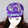Lady Women Soft Cotton Ethnic Style Turban Hat Head Wrap Scarf Beanie Embroidered Flower Florals Print
