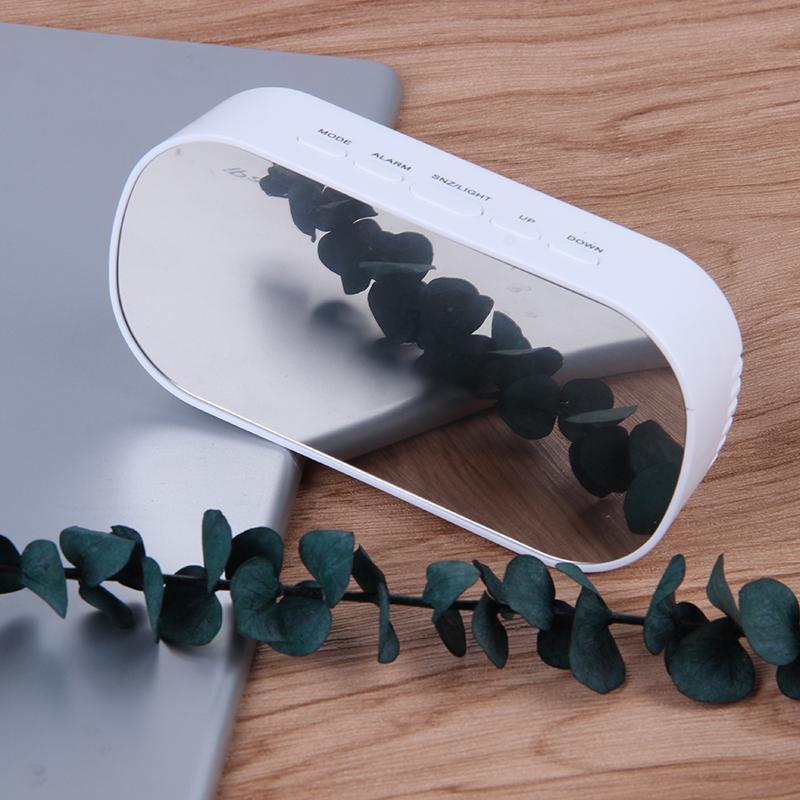 Original Led Wecker Spiegel Digitale Tischuhr Nachtlicht Snooze Mit Temperatur Elektronische Despertador Wohnkultur