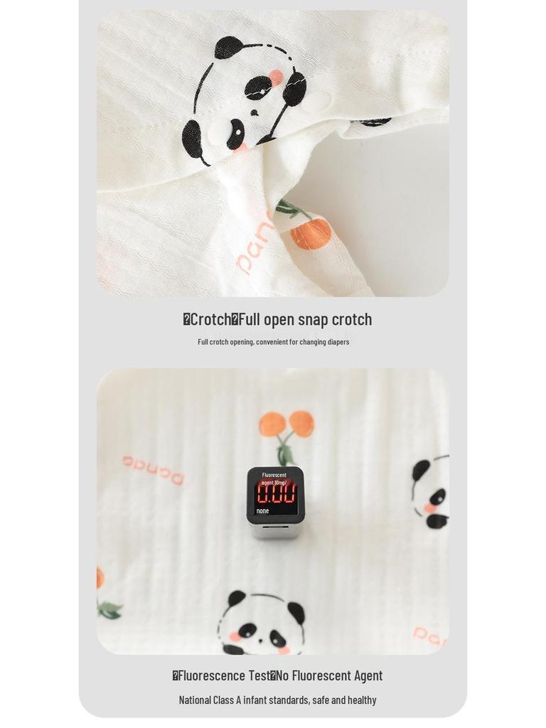 Summer Newborn Cotton Long-Sleeve Butterfly Monk Romper