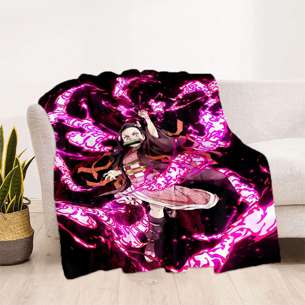 Nezuko Kamado's Journey Blankets Are Suitable for Living Rooms,making Them an Ideal Choice for Outdoor Travel and Gifts.