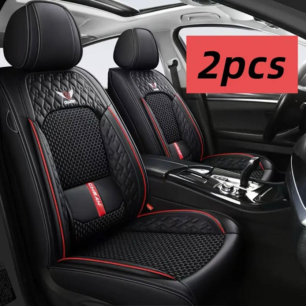 1/2PCS Full Seat Breathable PU Leather Breathable Luxury Car Seat Covers High-Quality Waterproof Scratch-Resistant Universal Car