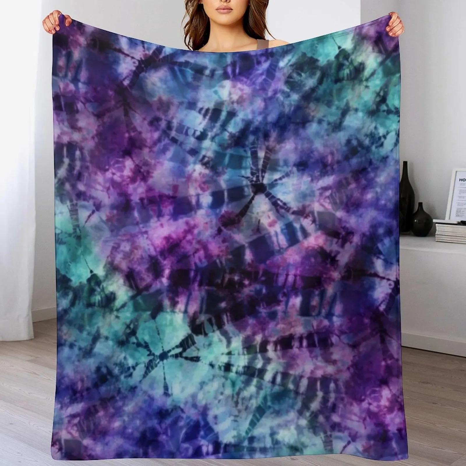 Midnight Tie Dye Throw Blanket Soft Breathable Blanket for Night Sleeping Size: 75*100cm, Weight: 230 GSM