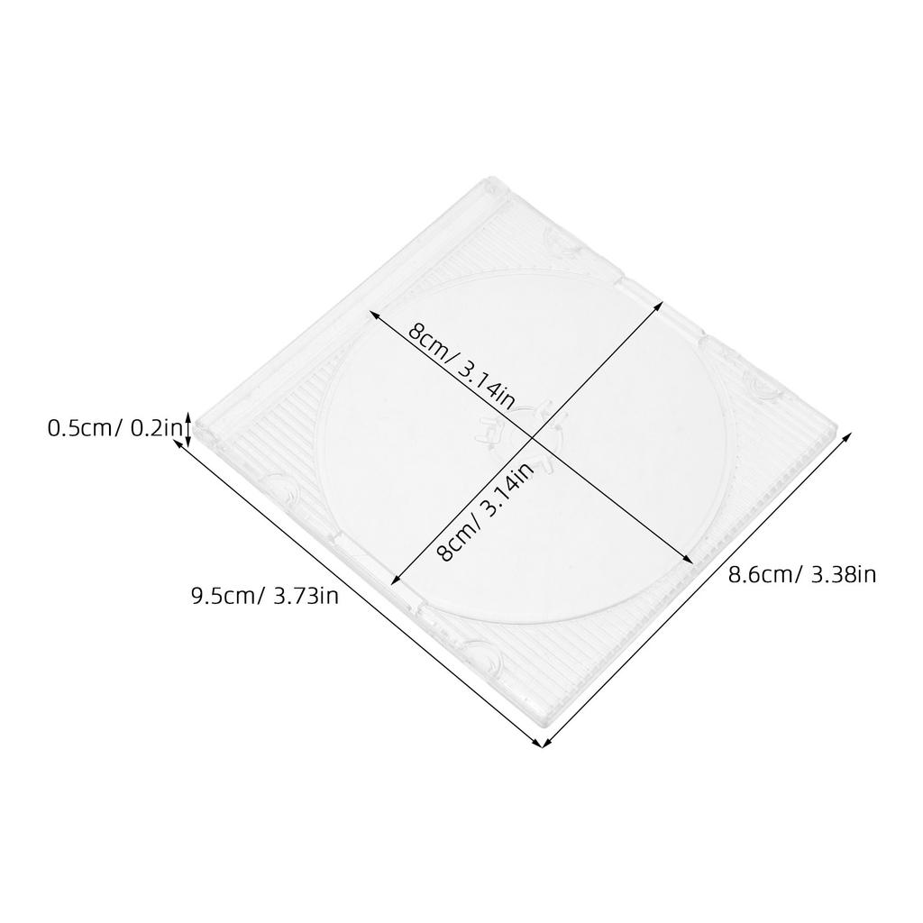 20 Stück 8 cm Mini-CD-Jewel-Case Klarer Kunststoff-Disc-Halter für 3-Zoll-CDs DVDs 80 mm Daten Musiksammlung Tragbar Kratzfest