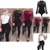 Women Sleeve Long Sexy Stretch Bodycon Bodysuit Tops Casual Leotard Plain Shirt