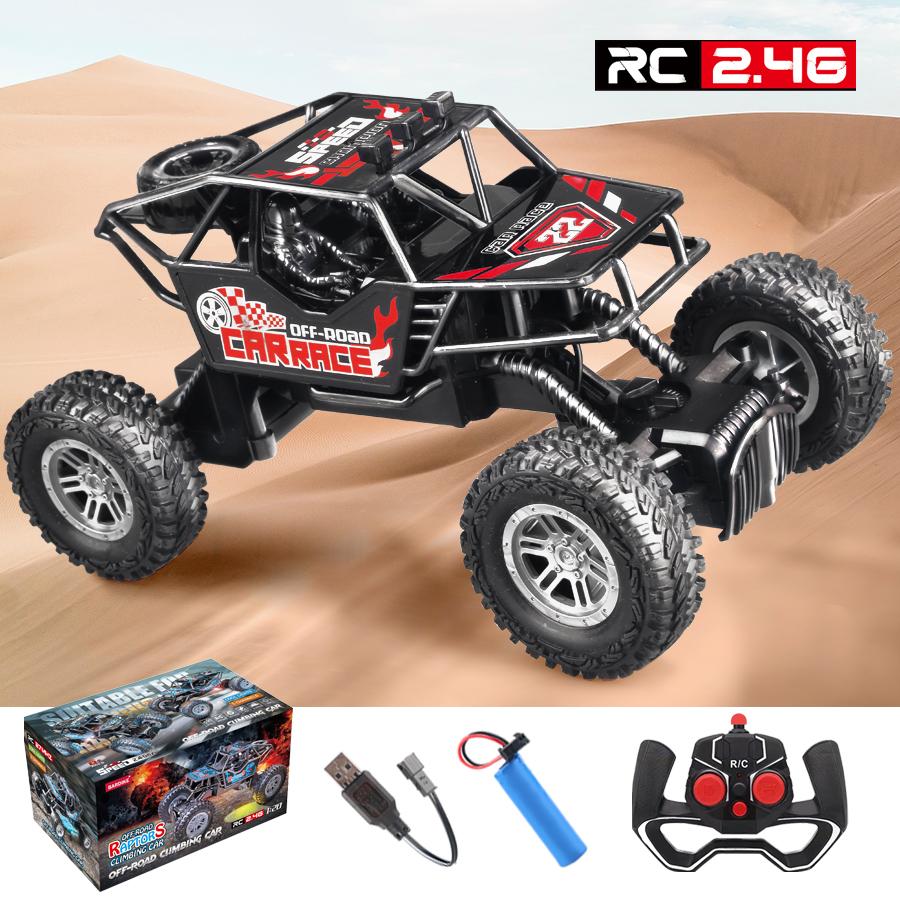 Remote Control Off-Road Vehicle Dinosaur Climbing Racing Racing 2.4g with Light Charging Boy and Kids Toy Car