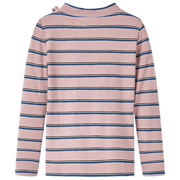 T-shirt enfants à manches longues rayures 2 couleurs et 5 dimensions disponibles
