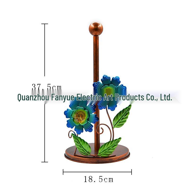 American Wrought Iron Floral Tissue Holder for Kitchen or Bathroom