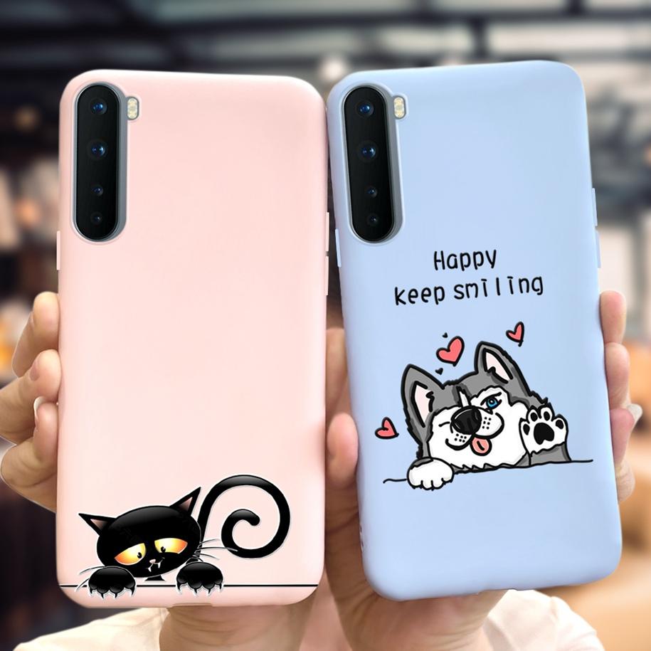 For Phone Case OnePlus Nord Cover Soft Silicone Leopard Flower Butterfly Painted Candy TPU Case For One Plus Nord 1 + Nord Coque