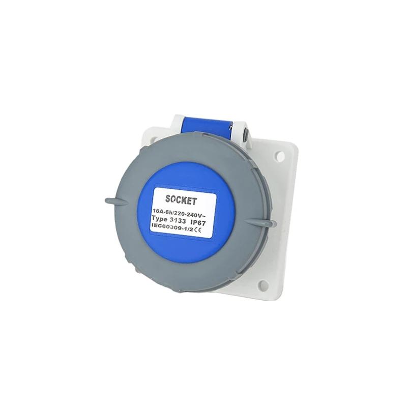 Průmyslový konektor Samec Zástrčka 3P/4P/5Pin Elektrický konektor 16A 32A IP67 Vodotěsná nástěnná zásuvka 220V 380V