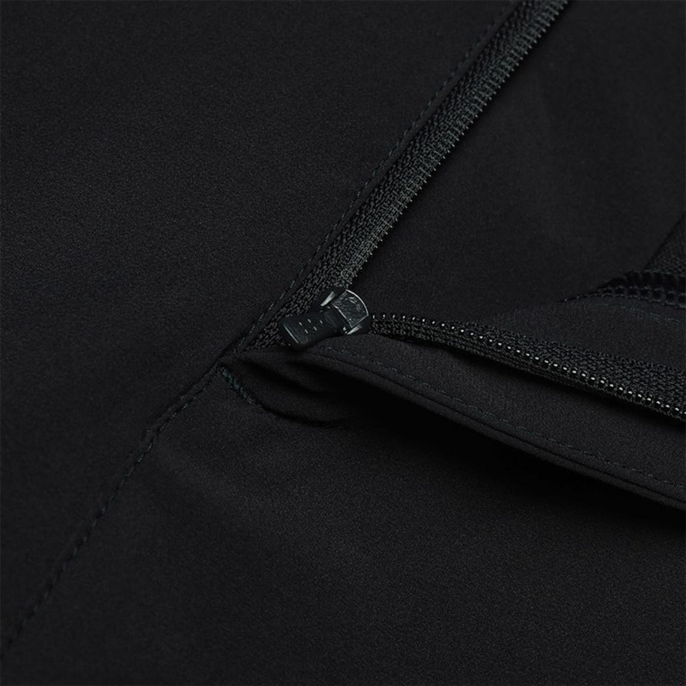 Fila Athletics Explore Series Simple Solid Color Zipper Loose Straight Casual Pants Women Bottoms Deep-Black A11W527801F-BK