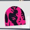 Teen Knitted Beanies Hat Elastic Ear Protector Hat Human Portrait Pattern Hat Adult Winter Cycling Skiing Beanies