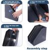 Collapsible Magazine File Holder with 2 Vertical Compartments Foldable Binder Holder for Desk Binder Storage Organizer Plastic Magazine Holders for