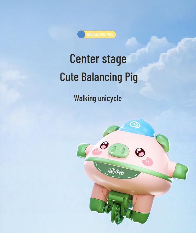 Kids' Balance Pig: Electric Roly-Poly Unicycle & Educational Spinning Top