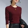 Women's Merino Wool Summer Base Layer: Black Long Sleeve Round Neck Slim Fit T-shirt (2025 Collection)