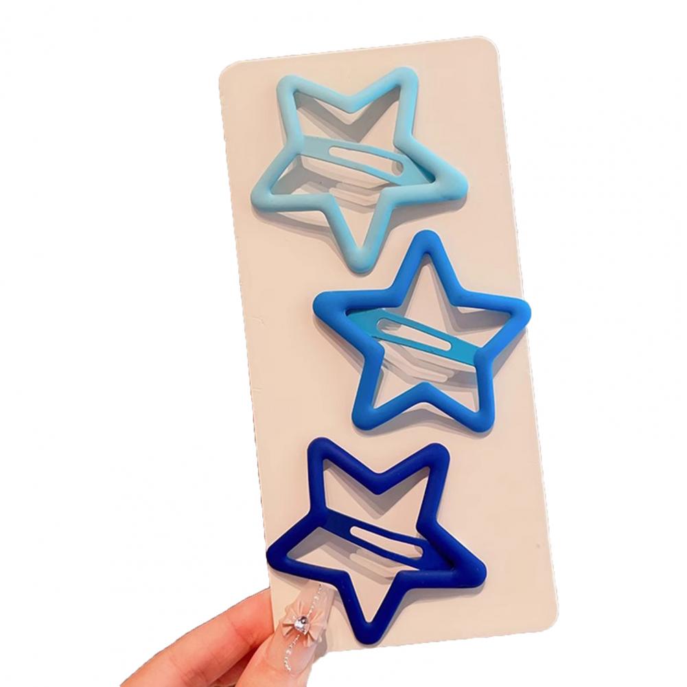 3Pcs Children'S Pentagram Broken Hair Clip, Girls' Hair Without Injury Side Bangs Clip, Versatile Headpiece Hair Clip On The Back Of The Head