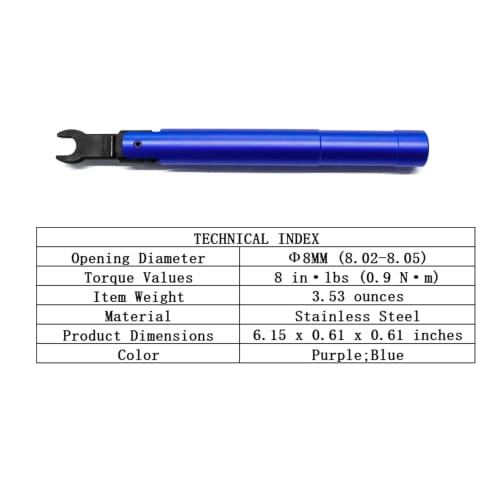 TOJOIN SMA Torque Wrench for RF Connectors, 1 Piece, 8-Inch (0.9 Nm) Opening, 8mm (5/16-Inch) SMA to 3.5mm/2.92mm Adapter Converter, Portable Wrench f