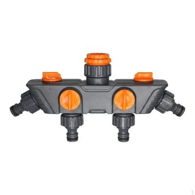 4 Outlet Hose Splitter Individual Water Diverter Easy To Install Garden for Yard,
