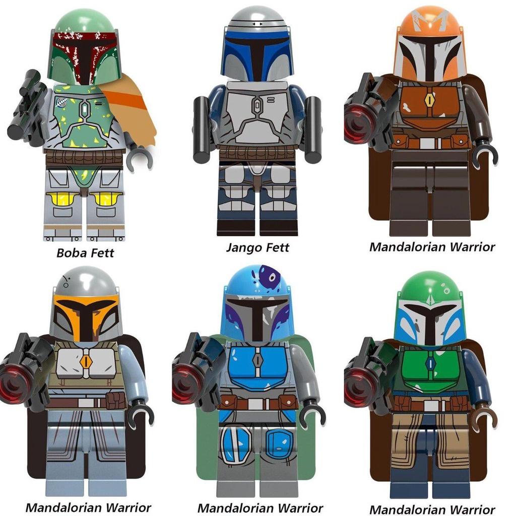 Minifigures Buliding Blocks Bricks Figures Rey Boba Fett
