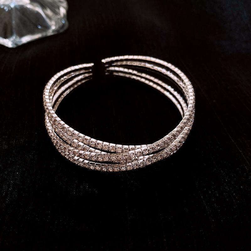 Zircon Diamond-Set Grid Bracelet: Elegant, Luxurious Niche Design for Women