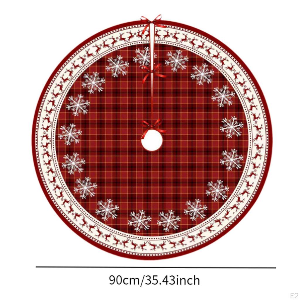 35inch Christmas Tree Skirt Xmas Gift Indoor Party Home Winter Holiday Mat