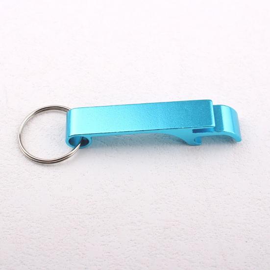 5Pcs Alloy Bottle Opener with Keychain Ring Compact Lightweight Versatile Portable Bottle Opener Keyring Accessory
