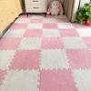 Washable Plush Patchwork Carpet: Cuttable Foam Floor Mat for Bedroom, Bedside, or Bay Window
