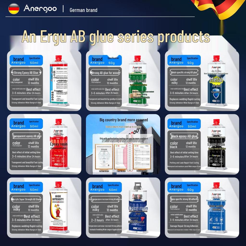 Epoxy Resin AB Glue: Clear, Strong, Quick-Drying Adhesive for Metal, Fishing Rods, Jade, Figurines, Ceramics, and Iron.