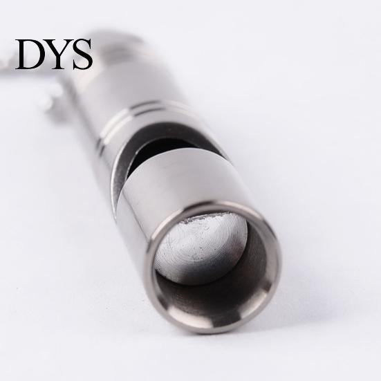 Personal Safety Device Titanium Alloy Emergency Whistle High-decibel Sound Compact Size Keychain Portable Survival with Neck Chain Mini