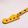 Four-String Yellow Matte Electric Bass Guitar Neck with 20 Frets and Square Markers