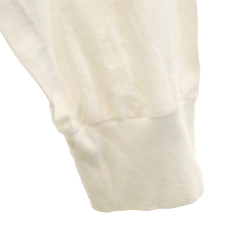 NJ CROCE 90s Old USA made Long sleeve Popeye Cut L white Ron T Men's Used