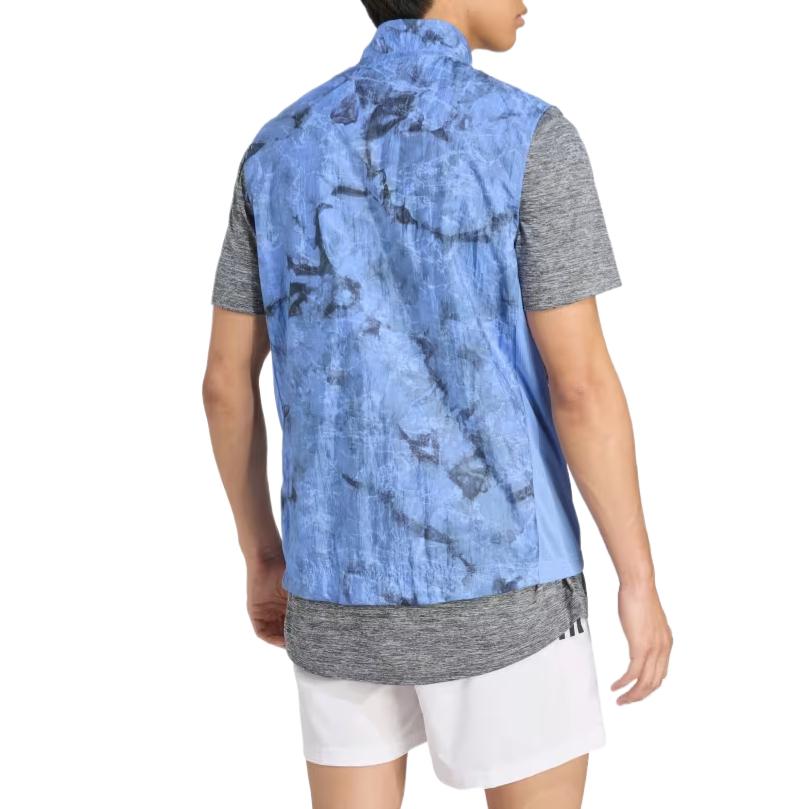 Men's Adidas Own The Run Running Vests Men's Blue Fusion/Black Stand Collar Moderate