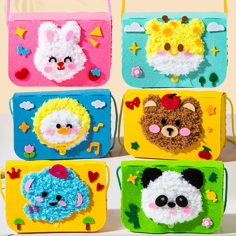 Cartoon Wool Embroidery Kit: Creative DIY Sewing for Kids Aged 3-6