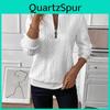 Sweter Moda Elegancki Damski Luźna Bluza Casual Długi Rękaw Biuro Prosty Zapinany na Zamek Skręcany Żakard Jednolity Kolor Swetry Eleganckie Topy Odzież
