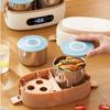2LCapacity Food Warmer Rechargeable Hot Meal Container Portable Electric Heated Lunch Box  School