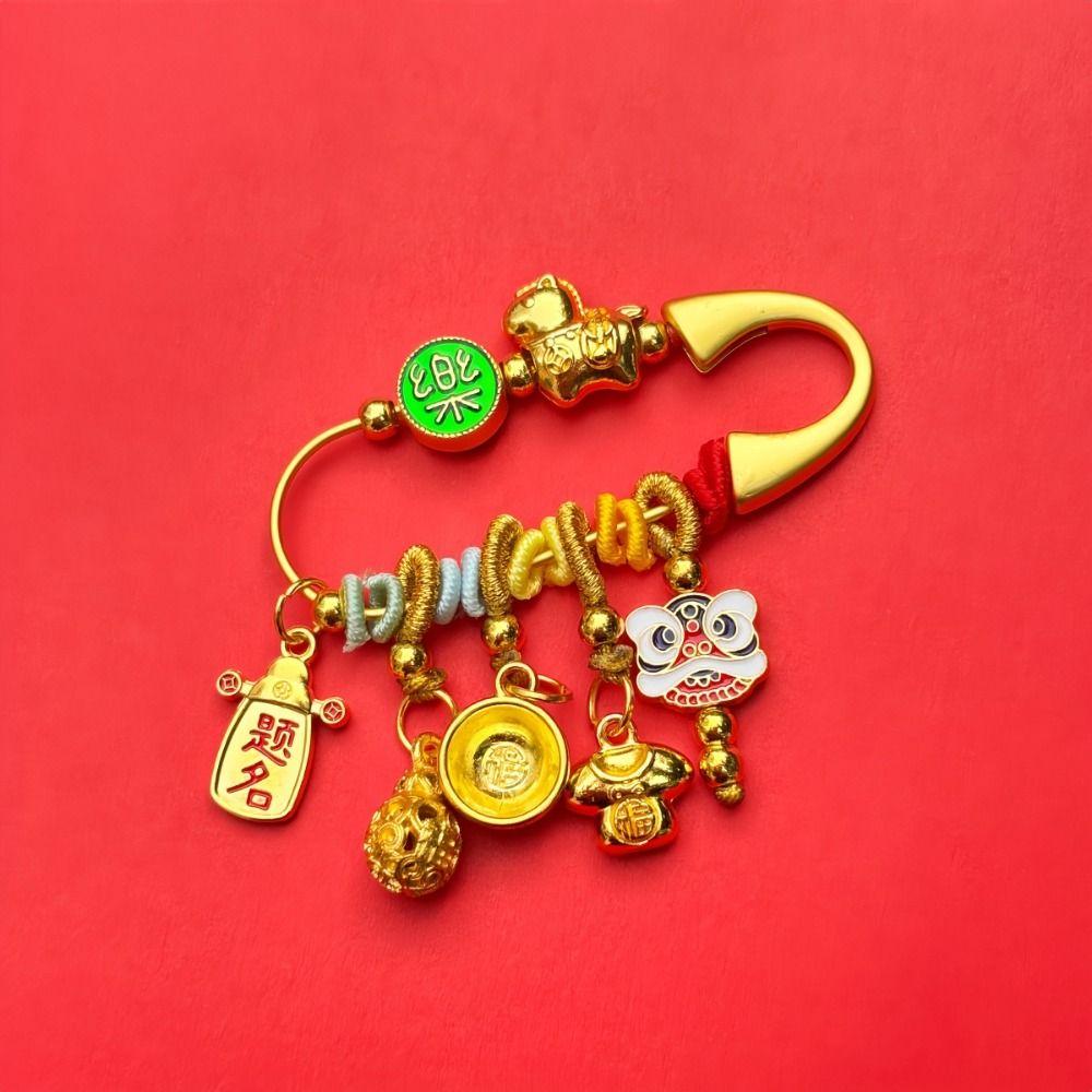 Horse Year Zodiac Horse Brooch Pendant Gold Color Guardian Brooch Fashion Lucky Pins  Newborn Baby