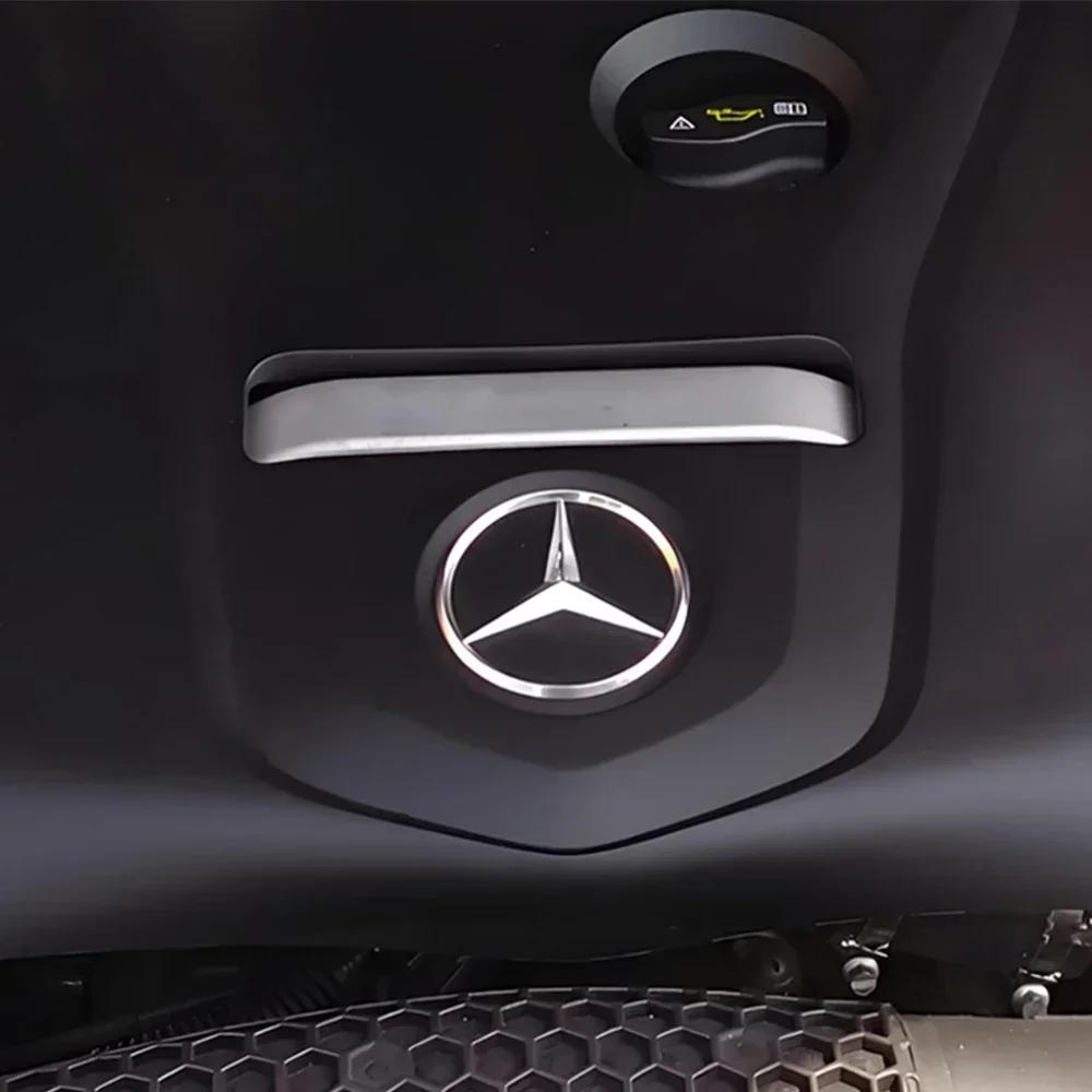New C200 E200 For Mercedes Benz 1PCS 70mm Car Engine Badge Hood Stickers 3D Metal Emblem Decoration Decal for Mercedes Benz AMG