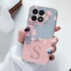 Fashion Pink Flowers Case For Honor X6 X6S 6.5" Back Cover Initial Letter Transparent Soft TPU Fundas For HonorX6 X 6S Coque