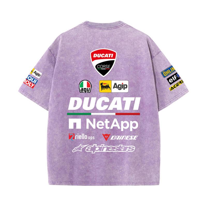 2026 Letní závodní oblek Ducati F1 Tým Red Bull Verstappen Uniforma Krátký rukáv Vintage praná trička Kulatý výstřih Trička
