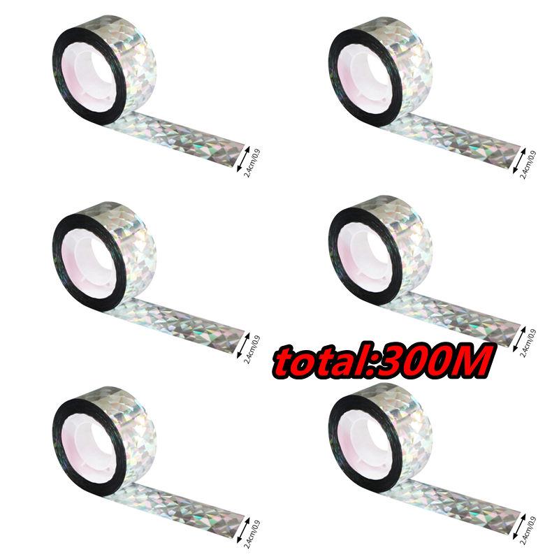 50-300M Bird Repeller Double Sided Reflective Bird Repellent Ribbon Thermacell for Yard Balcony Mosquito and Insect Repellents