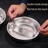 Stainless Steel Divided Steaming Plate with Handle