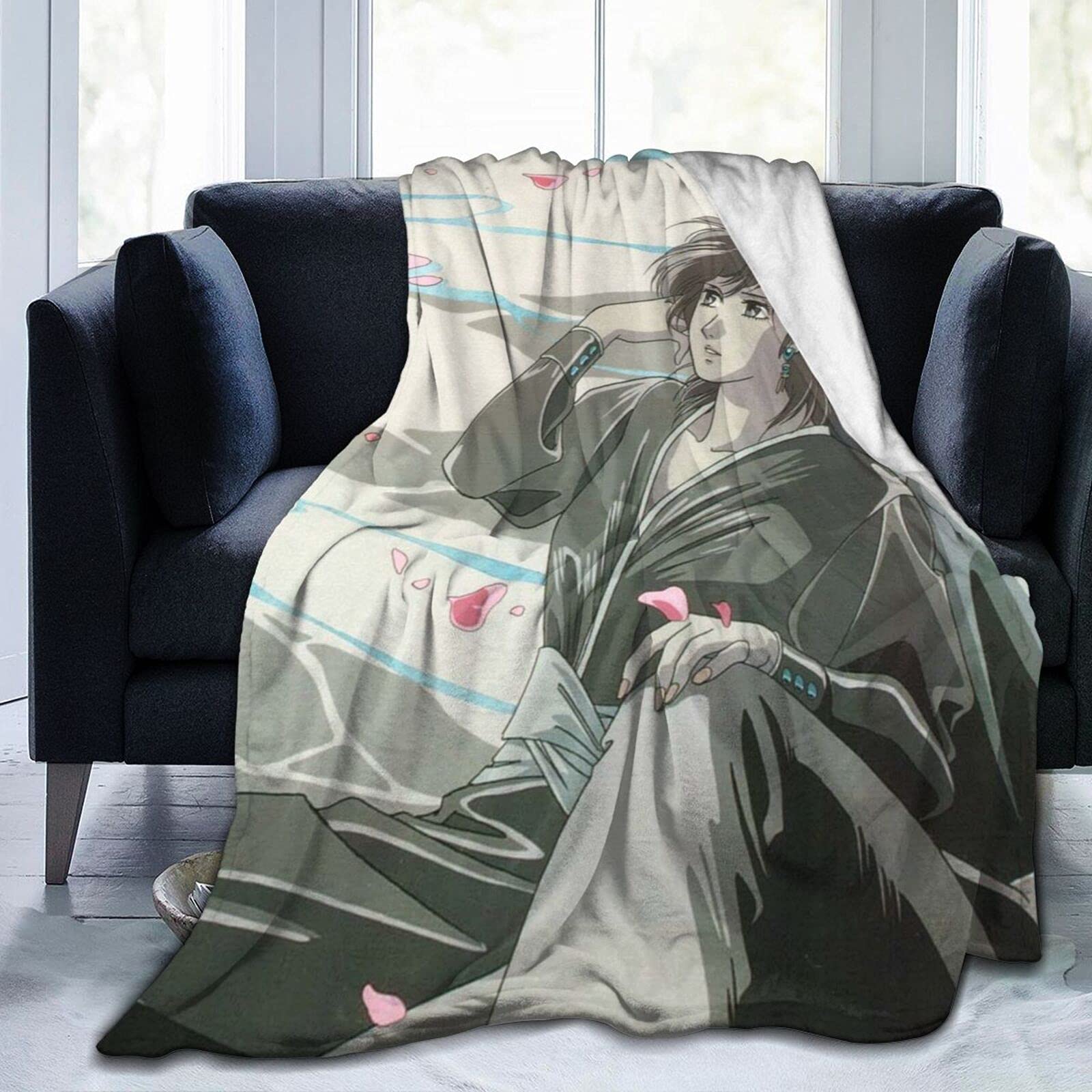 

City Hunter Blanket - Flannel Blanket - Soft and Stylish All-Season Washable Knee Blanket - Warm and Cute - 200*150cm (80 x60 )