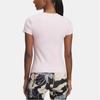 Under Armour Meridian Comfortable Classic Stylish Solid Color Versatile Breathable Short Sleeve T-Shirt Women Tops Pink 6000341-647