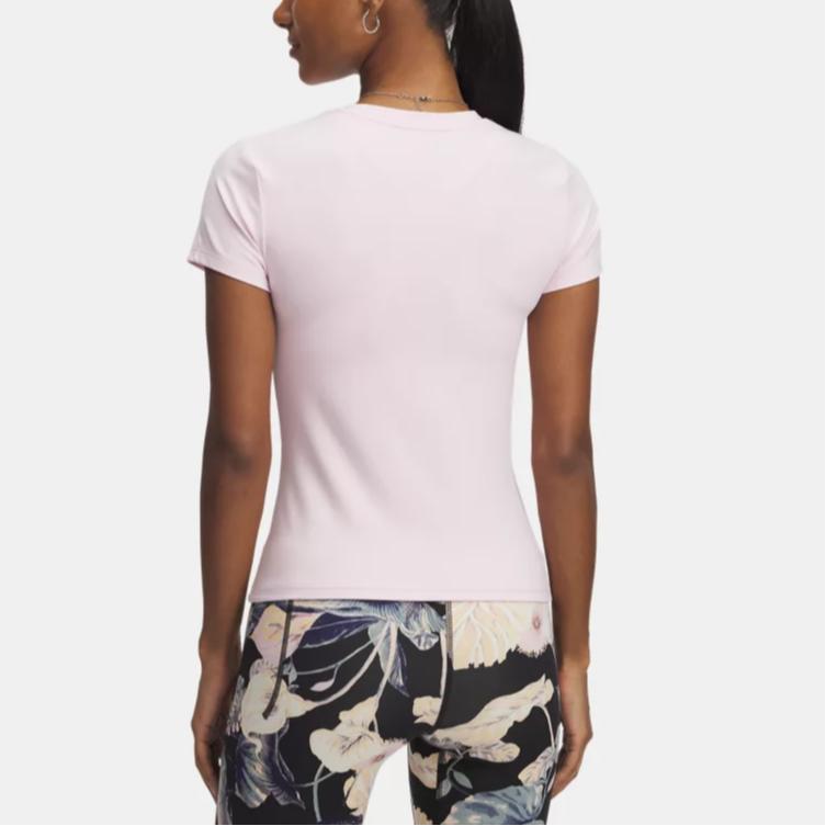 Under Armour Meridian Comfortable Classic Stylish Solid Color Versatile Breathable Short Sleeve T-Shirt Women Tops Pink 6000341-647