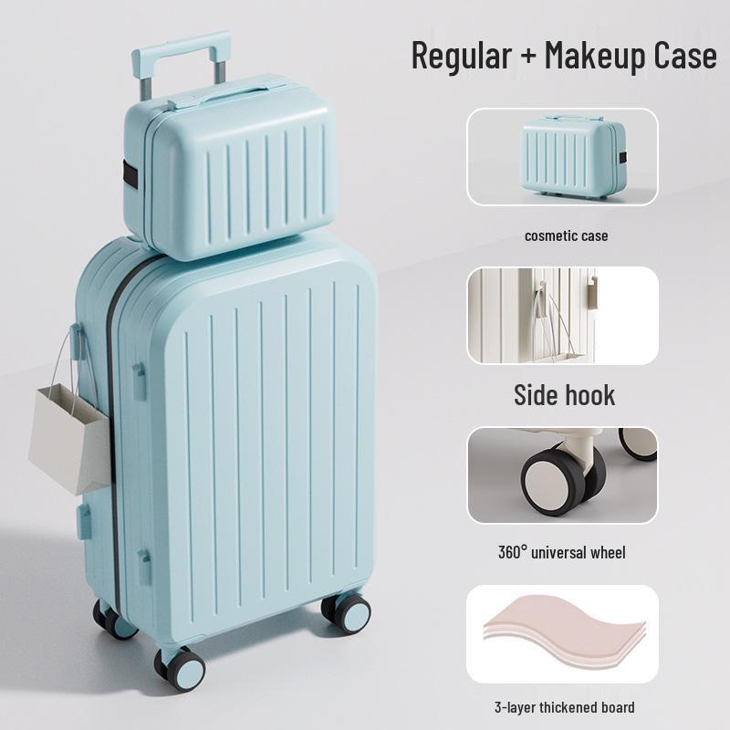 Valise trolley de haute valeur: Valise de voyage grande capacité avec fermeture éclair double couche pour hommes et femmes étudiants