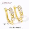Fashion Cubic Zirconia Earwire Fastener Findings 18K Gold Plated Ear Wire Hooks Clasps For DIY Earring Making Jewelry Materials
