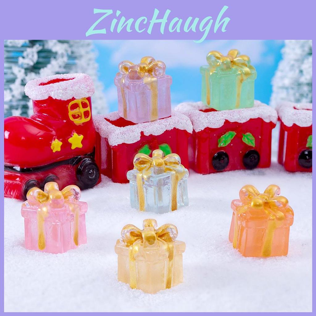 Six Colors Glowing Diy Resin Gift Box Christmas Decor Creative Miniature Car Ornament