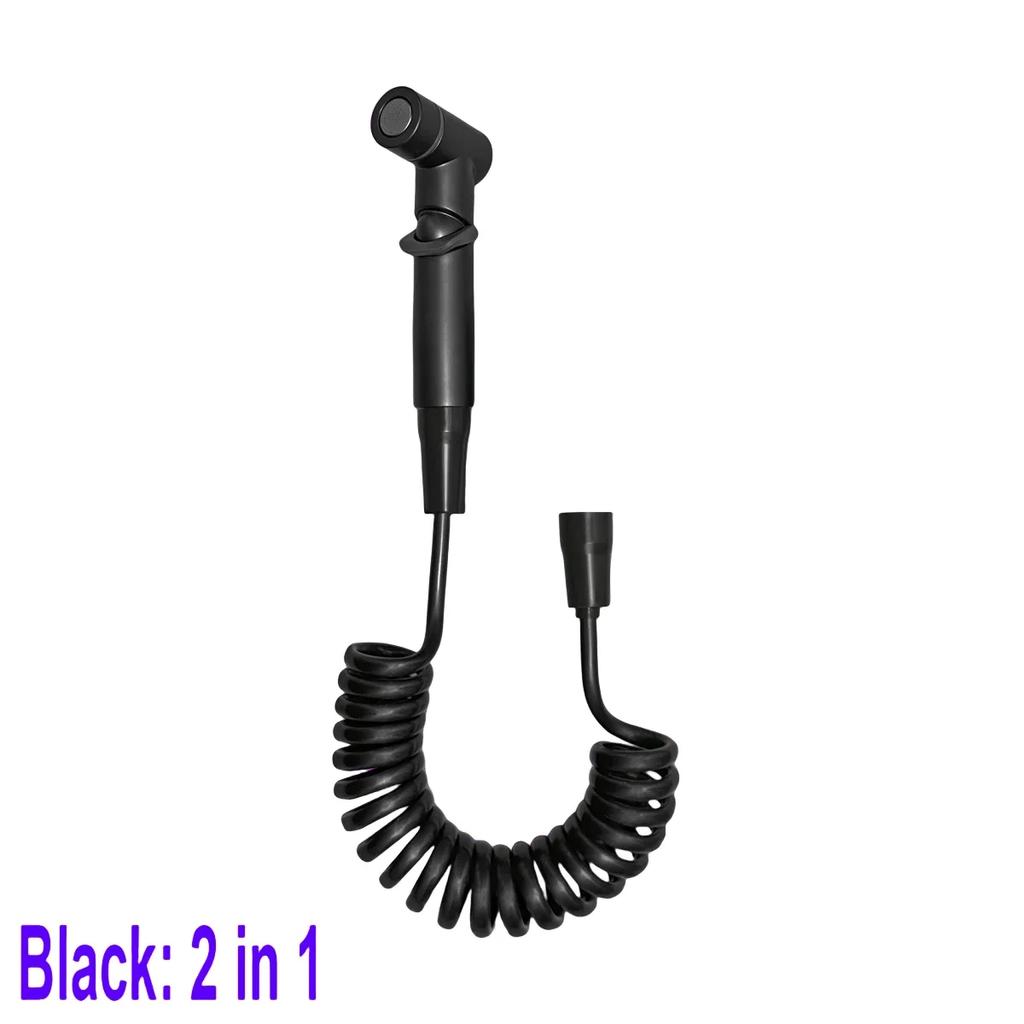 Bidet Toilet Sprayer Set Spray Water Bathroom Handheld Bidet Sprayer Toilet Shower Double Outlet Angle Valve Toilet Accessories