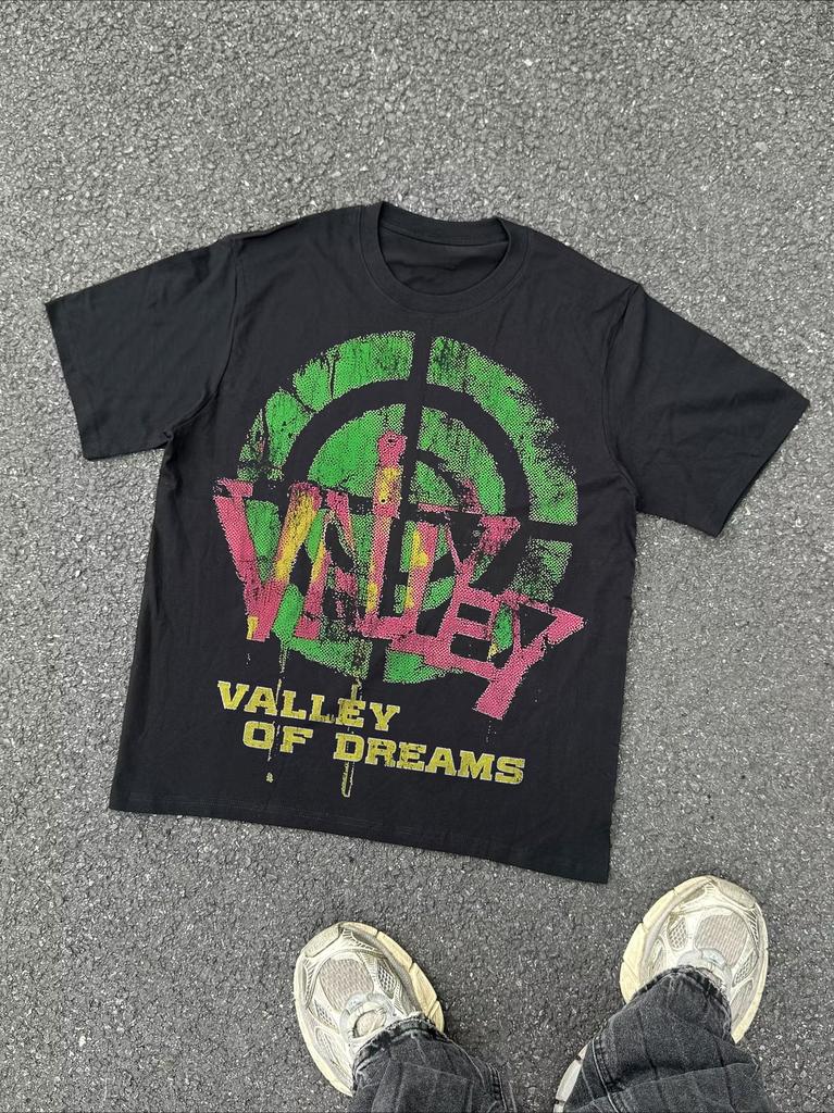 2026 Nouveau t-shirt d'été unisexe coupe ample col rond épaules tombantes décontracté tendance et à la mode style streetwear