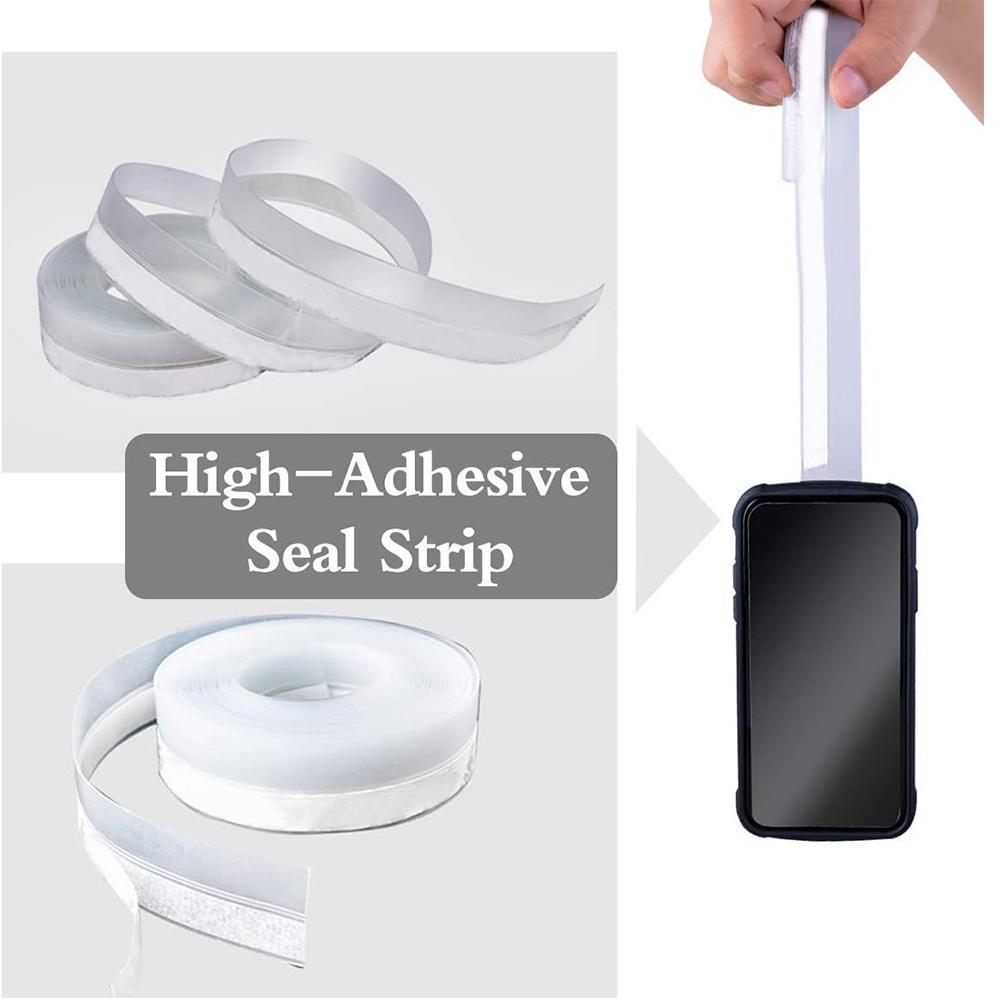 1 Roll 5M Self Adhesive Window Sealing Strip for Gaps of House, Glass Shower