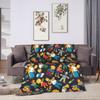 Bart Homer Lisa Marg Blanket The S-Simpsons Super Soft Print Plush Throw Blanket For Living Room Flannel Bedspread Bed Cover